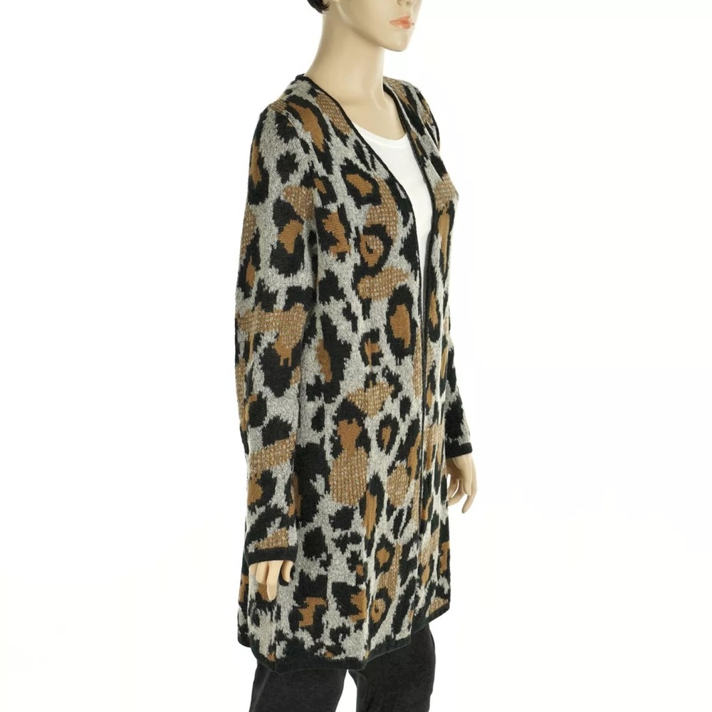 Apt. 9 Women's Open Front Black & Tan Leopard Pri… - image 2
